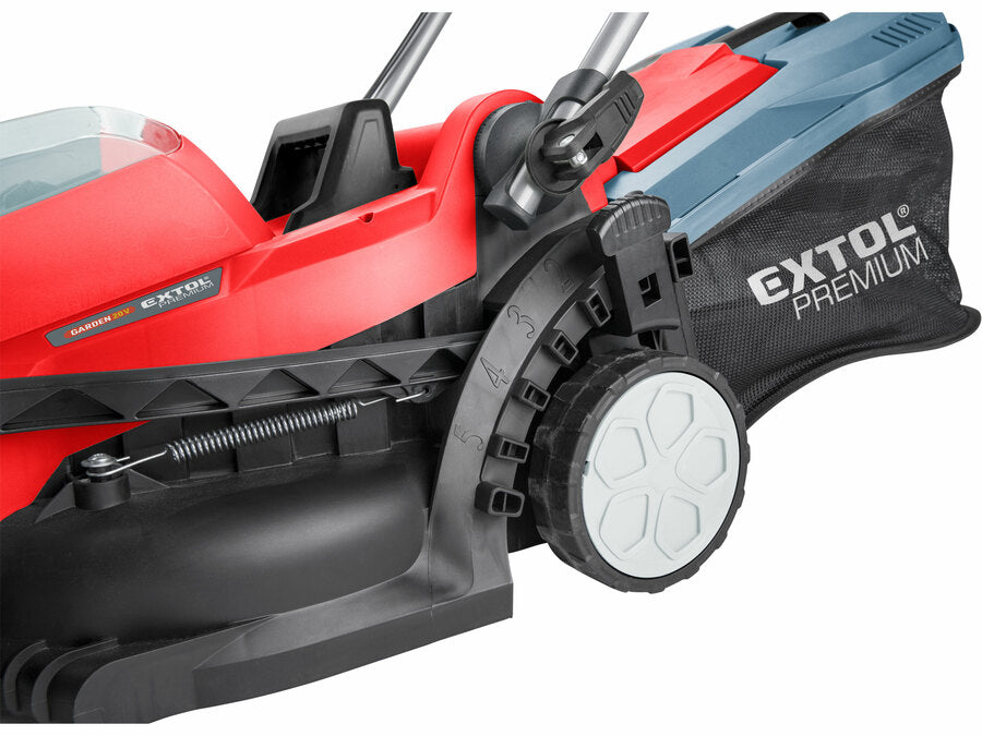 Extol Akkus fűnyíró gép, BRUSHLESS, GARDEN20V, 20V Li-ion, akku és töltő nélkül