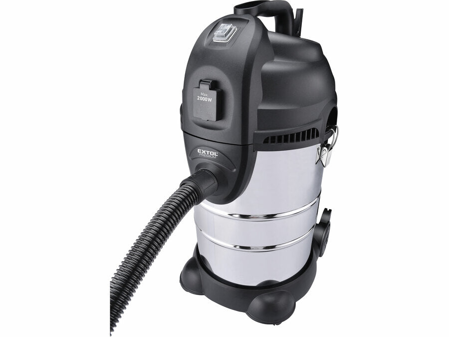 Extol Műhelyporszívó, multifunkcionális aljzatos és szűrőtisztító funkcióval, 30l, 6m kábel, 3m tömlő, 1400W