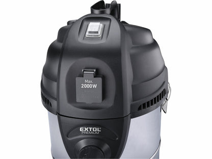 Extol Műhelyporszívó, multifunkcionális aljzatos és szűrőtisztító funkcióval, 30l, 6m kábel, 3m tömlő, 1400W