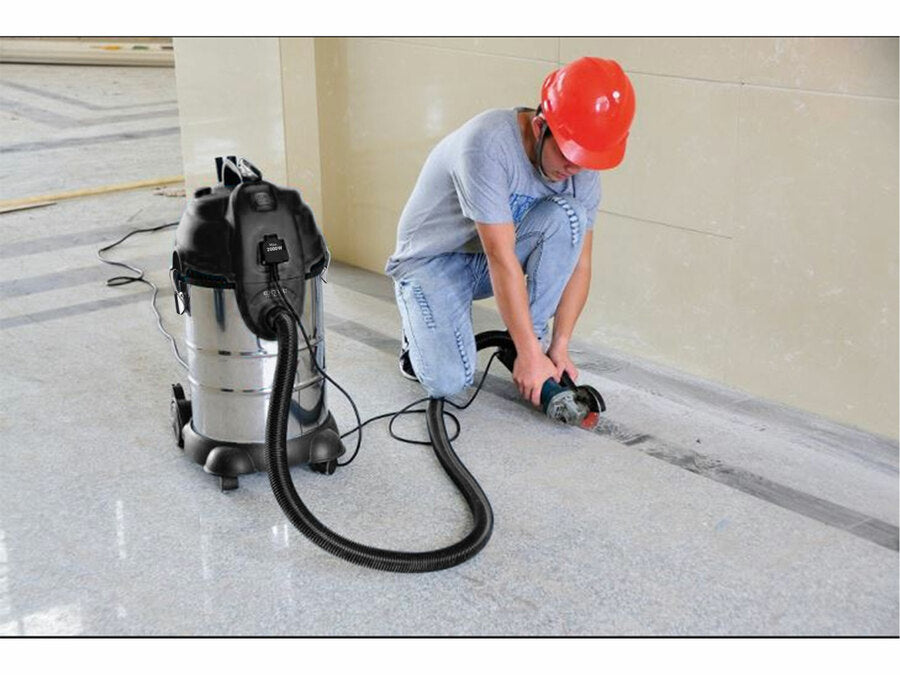 Extol Műhelyporszívó, multifunkcionális aljzatos és szűrőtisztító funkcióval, 30l, 6m kábel, 3m tömlő, 1400W