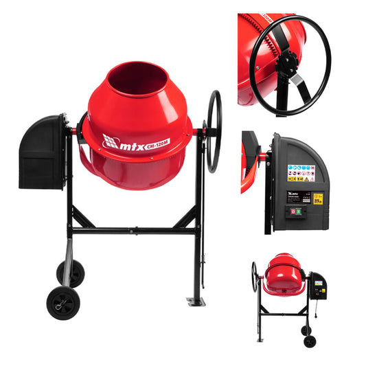 Betonkeverő 120l 500W fém fogaskoszorús MTX
