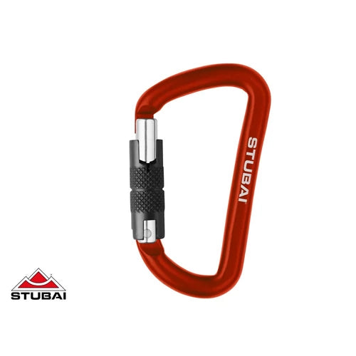 STUBAI TOOL ACCESSORY Twis-Lock karabiner piros