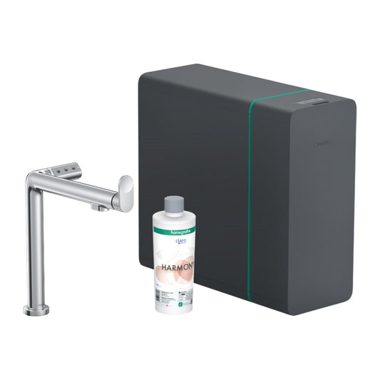 Hansgrohe Aqittura M91 Vízszűrős konyhai csaptelep és szódakészítő rendszer 240, kihúzható zuhanyfejjel, 1jet, króm