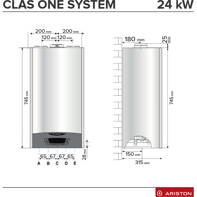 Ariston Clas One System 24 kondenzációs fűtő gázkazán