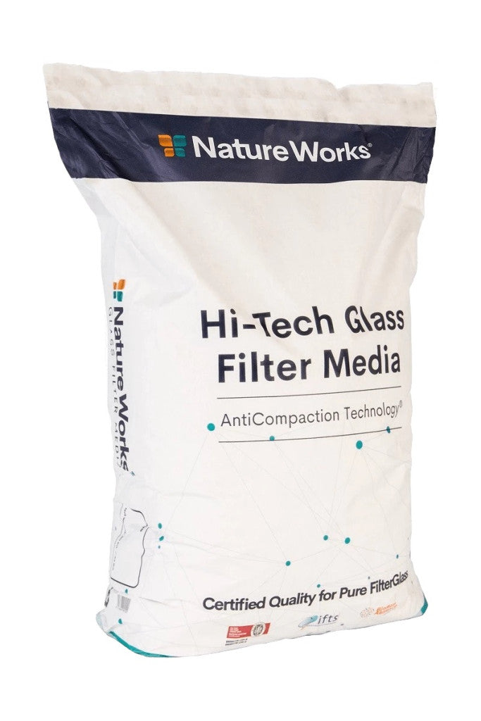 Üveg szűrőtöltet, Nature Works Stage-1, 0, 6-1, 2 mm, medencéhez, újrahasznosított üveg, 20 kg (AS-033101)