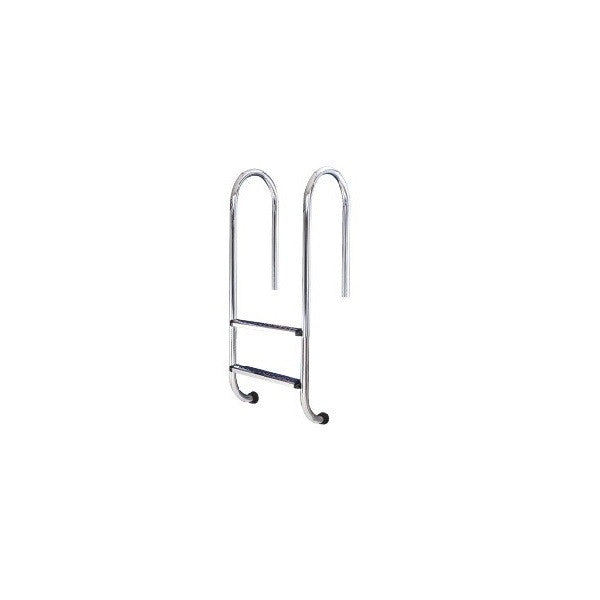 Medence létra, AISI304, kis ívű, 2 fokos, ezüst, rozsdamentes acél, csúszásmentes, ergonomikus (AS-110002)