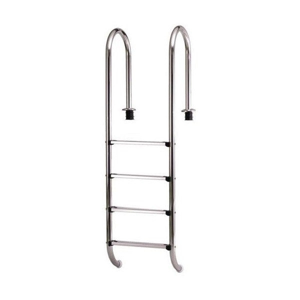 Medence létra, AISI316, kis ívű, 4 fokos, ezüst, rozsdamentes acél, csúszásmentes, ergonomikus (AS-110014)