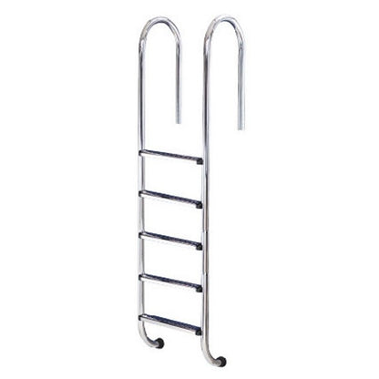 Medence létra, AISI316, kis ívű, 5 fokos, ezüst, rozsdamentes acél, csúszásmentes, ergonomikus (AS-110015)