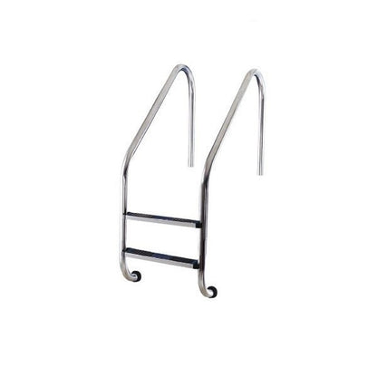 Medence létra, AISI316, nagy ívű, 2 fokos, ezüst, rozsdamentes acél, csúszásmentes, ergonomikus (AS-111012)