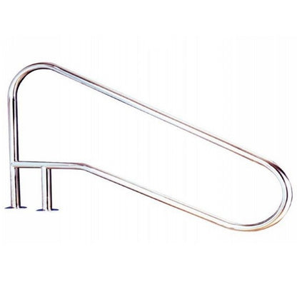 Medence korlát, AISI316, FX-02, 920 x 1405 mm, ezüst, rozsdamentes acél, polírozott, karimás rögzítés, 1 db/csomag