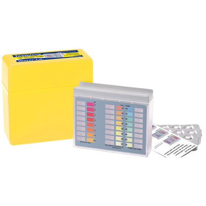Medence vízelemző, Pooltester PT300, fehér, tablettás, pH mérés, hidrogén-peroxid mérés, PHMB mérés
