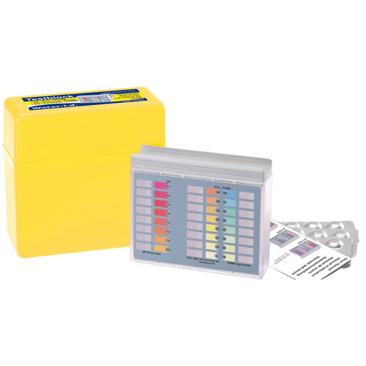 Medence vízelemző, Pooltester PT300, fehér, tablettás, pH mérés, hidrogén-peroxid mérés, PHMB mérés