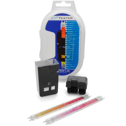 Medence vízelemző, FlexiTester FTX100, fehér, klór mérés, pH mérés, vizuális mérés
