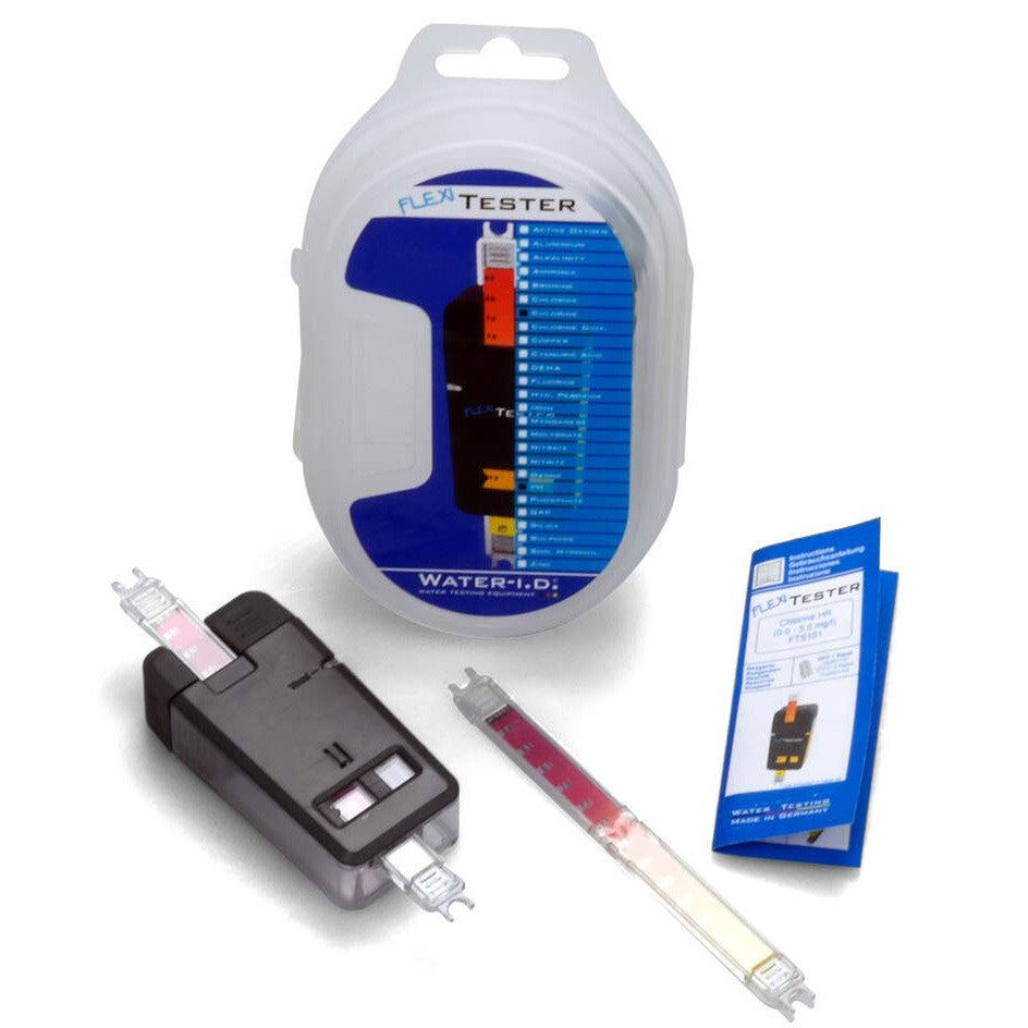 Medence vízelemző, FlexiTester FTX100, fehér, klór mérés, pH mérés, vizuális mérés