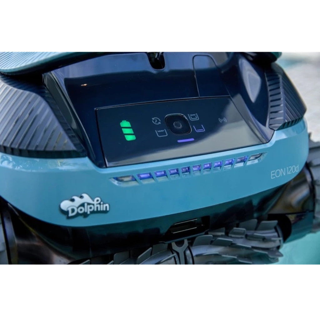 Medencetisztító robot, Dolphin EON 120, teljes medencetisztítás (padló, fal, vízvonal és lépcső tisztítás), SmartMap navigáció, UltraRun mód, DebrisLock szűrőrendszer, applikáció vezérlés