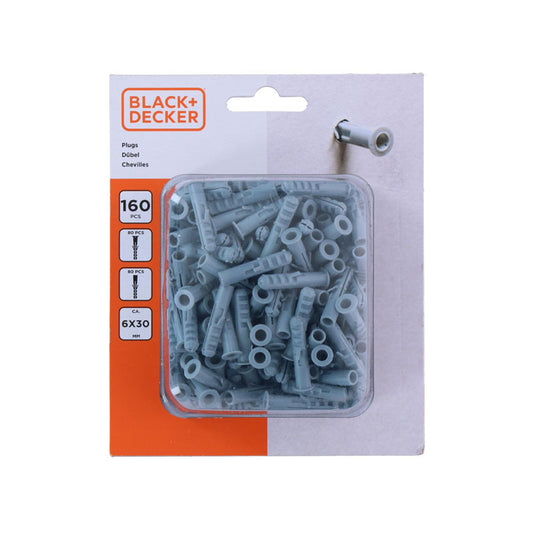 Tipli készlet 6x30mm 160db Black&Decker