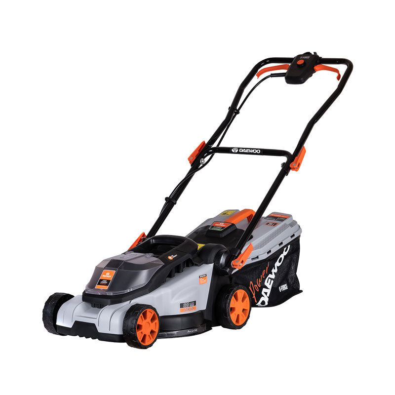 Fűnyíró akkus 18V 320mm vágásszélesség fűgyűjtővel Daewoo (akku és töltő nélkül)