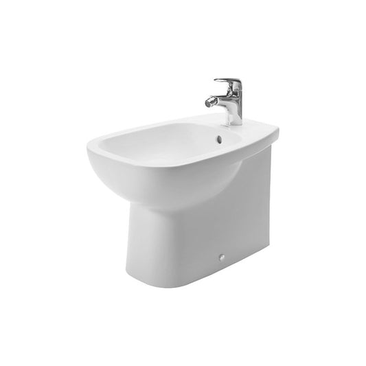 Duravit D-Code bidé álló fehér fal előtt álló, 360x560 mm