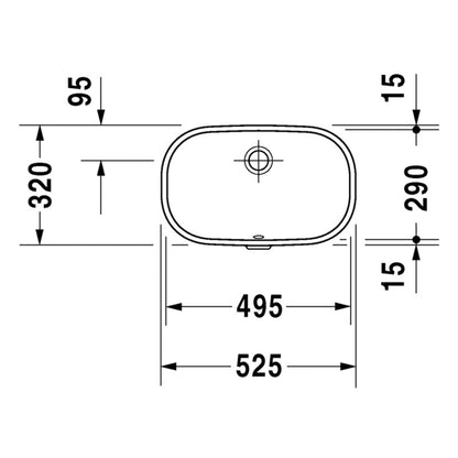 Duravit D-Code mosdó 49,5x29 cm alulról beépítető