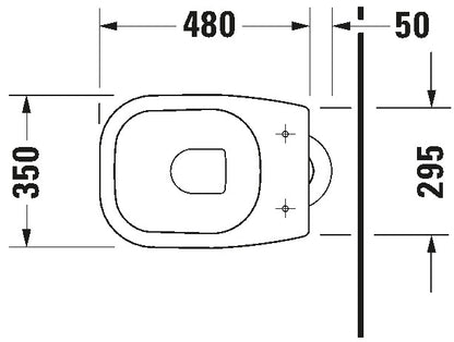 Duravit D-Code mélyöblítésű, nyitott peremes, alsó kifolyású álló wc