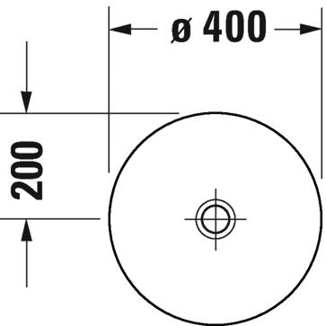 Duravit D-Neo pultra építhető mosdó 40cm