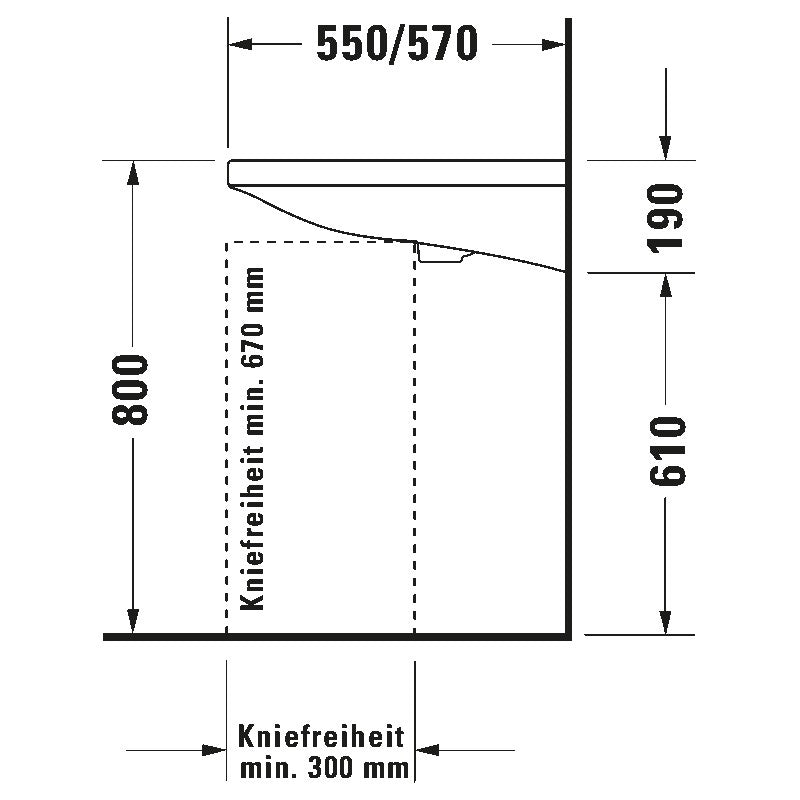 Duravit DuraStyle 65x57 cm-es mosdó med (akadálymentes)