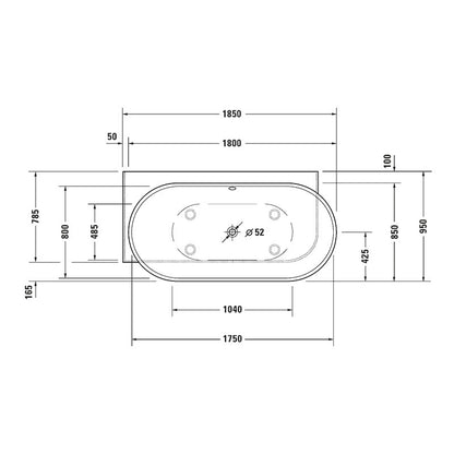Duravit Luv akril fürdőkád 1850 x 950 mm