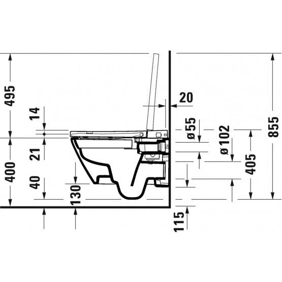 Duravit SensoWash® D-Neo perem nélküli, bidéfunkciós wc