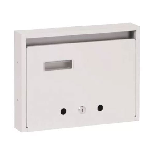 Postaláda lépcsőházi A4-es fekvő 35x27cm névtartóval szürke Florida