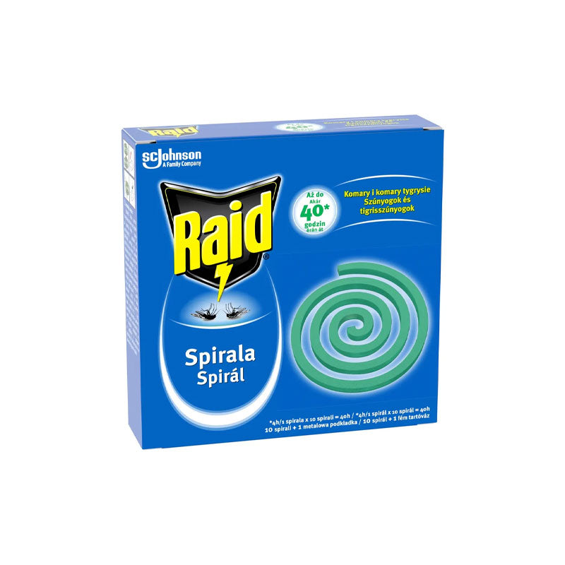 Szúnyogriasztó spirál 10db Raid