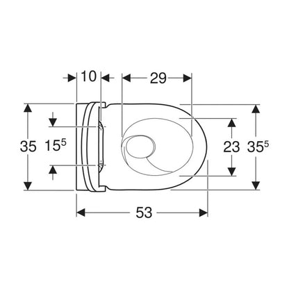 Geberit Acanto fali, mélyöblítésű WC szett, zárt forma, TurboFlush, wc ülőkével