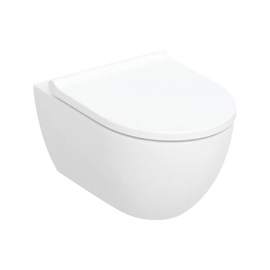 Geberit Acanto fali, mélyöblítésű WC szett, zárt forma, TurboFlush, wc ülőkével
