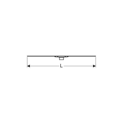 Geberit CleanLine80 zuhanyfolyóka, L30-130 cm, feketekróm/políroztt, easy-to-clean bevonattal