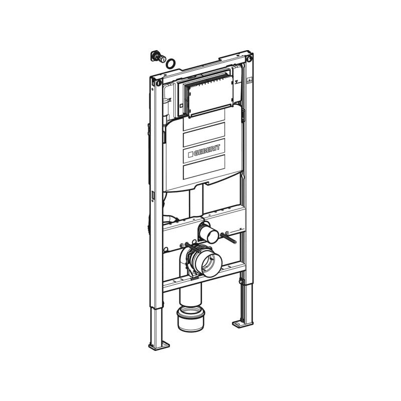 Geberit Duofix fali WC-szerelőelem, 112 cm, Sigma 12 cm-es falsík alatti öblítőtartállyal