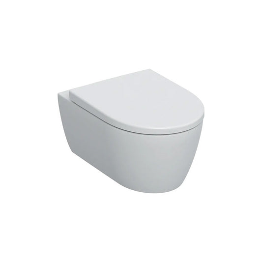 Geberit Icon mélyöblítésű fali wc készlet ülőkével, zárt forma, rimfree, 53 cm, lecsapódásgátlós, gyorskioldós "k"