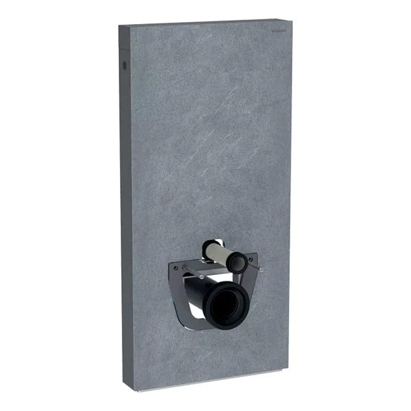 Geberit Monolith plus szanitermodul fali wc-hez,  101 cm,  kőanyag előlap: palahatású kőanyag,  alumínium feketekróm "a"