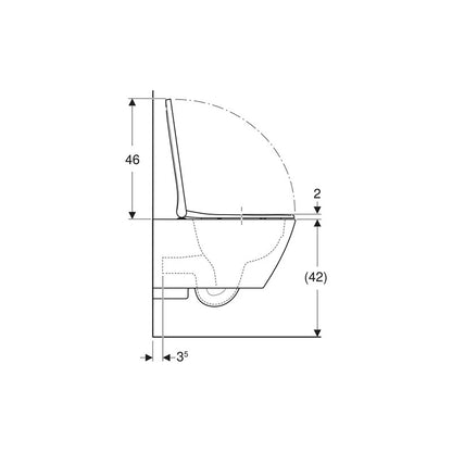 Geberit Smyle Square wc szett / fali mély wc + ülőke / "k"
