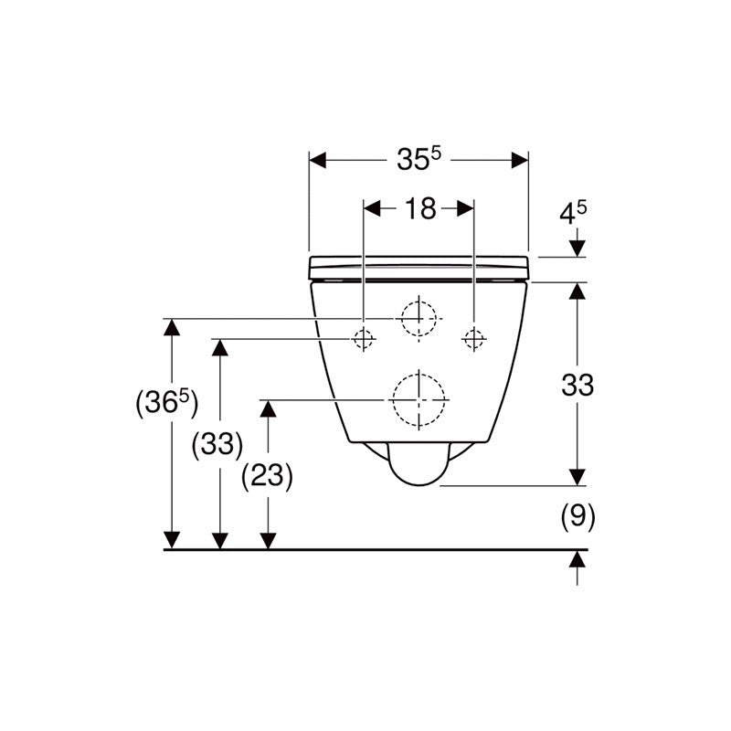 Geberit Smyle Square wc szett / fali mély wc + ülőke / "k"