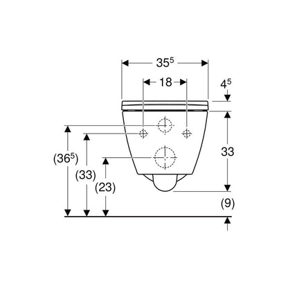Geberit Smyle Square wc szett / fali mély wc + ülőke / "k"