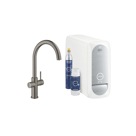 Grohe Blue Home C-kifolyós kezdőkészlet, Brushed Hard Graphite
