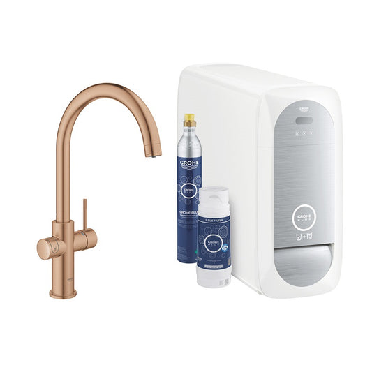 Grohe Blue Home C-kifolyós kezdőkészlet, Brushed Warm Sunset