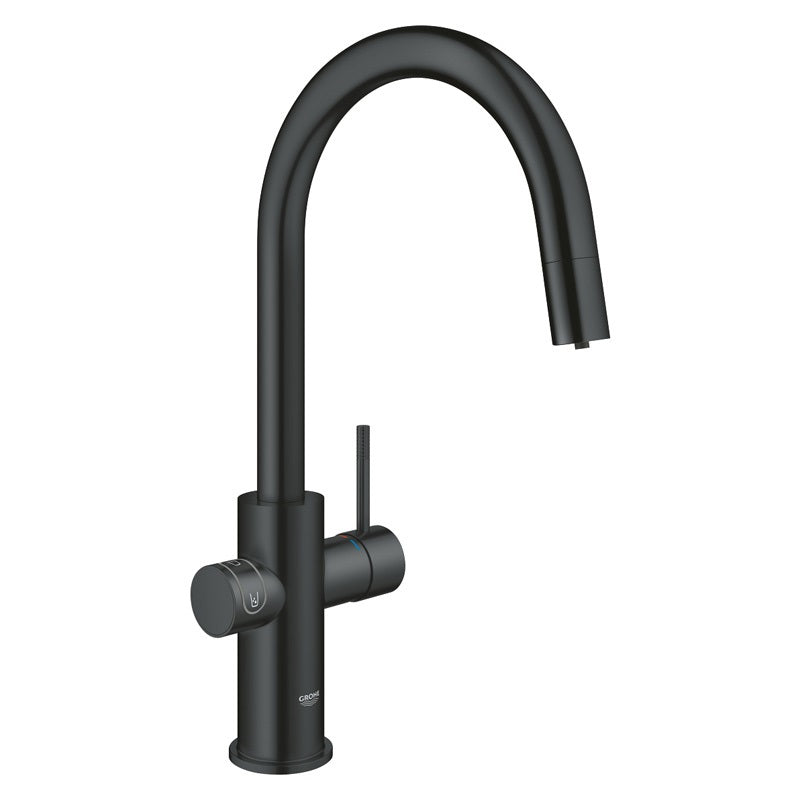 Grohe Blue Home C-kifolyós kezdőkészlet kihúzható gyöngyöztetővel, bársony fekete