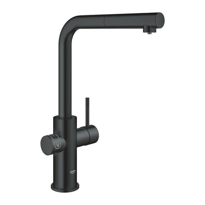Grohe Blue Home L-kifolyós kezdőkészlet kihúzható gyöngyöztetővel, bársony fekete