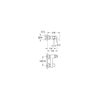 Grohe Eurocube zuhanycsaptelep króm