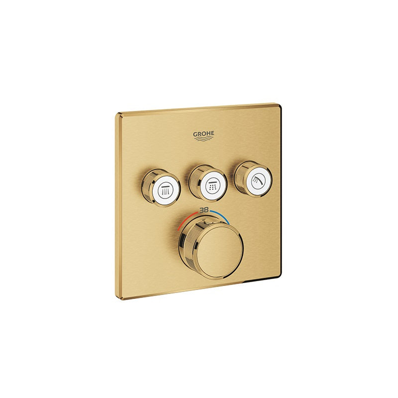 Grohe grt smartcontrol termosztátos vezérlő szögletes 3sc brushed cool sunrise