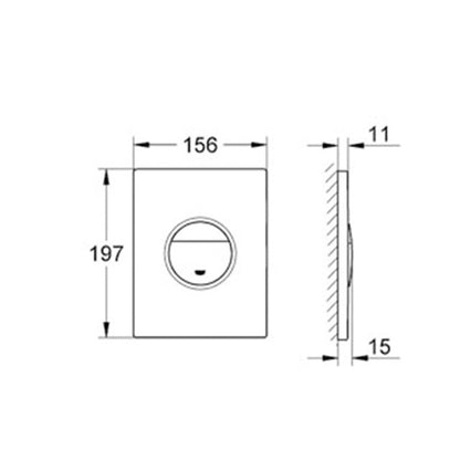 Grohe Nova Cosmopolitan fényes fekete nyomólap