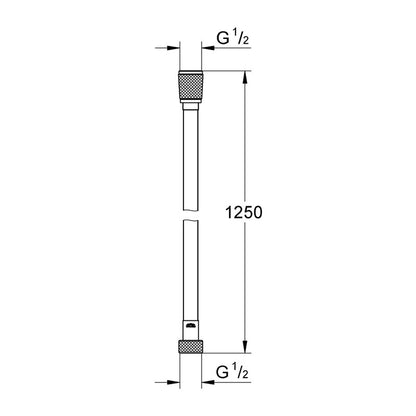GROHE SILVERFLEX GÉGECSŐ 1,25M