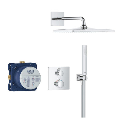 Grohe Grohtherm rejtett zuhanyrendszer Rainshower Mono 310 Cube fejzuhannyal