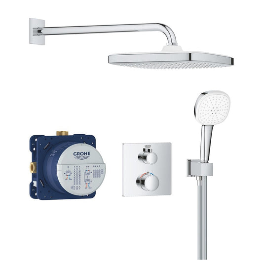 Grohe Grohtherm rejtett zuhanyrendszer Tempesta 250 Cube-val