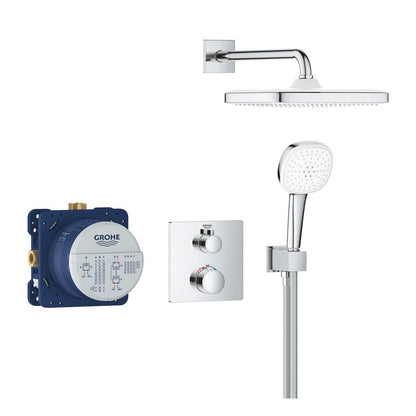 Grohe Grohtherm rejtett zuhanyrendszer Tempesta 250 Cube-val